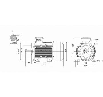 чертеж MS 112M-5.5кВт-4 (B34)
